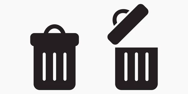 Trash Can Icon Delete Files Waste Recycling Vector Icon — Wektor stockowy