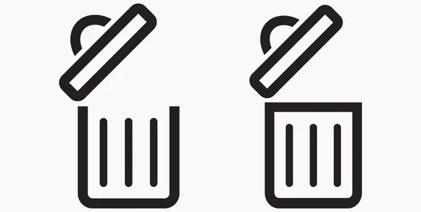 Trash Can Icon Delete Files Waste Recycling Vector Icon — ストックベクタ