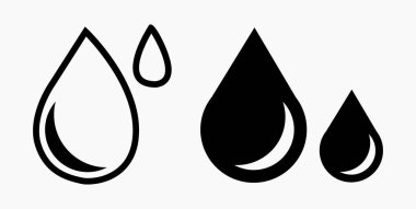 Kan Damlası Simgesi uygulama ve bilgi grafiği için en az düz doğrusal simgeyi izole etti. Web siteleri ve mobil minimal düz tasarım için ticari satır vektör simgesi.