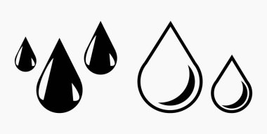 Kan Damlası Simgesi uygulama ve bilgi grafiği için en az düz doğrusal simgeyi izole etti. Web siteleri ve mobil minimal düz tasarım için ticari satır vektör simgesi.