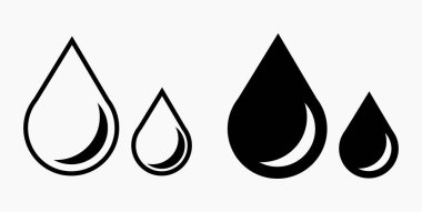 Kan Damlası Simgesi uygulama ve bilgi grafiği için en az düz doğrusal simgeyi izole etti. Web siteleri ve mobil minimal düz tasarım için ticari satır vektör simgesi.