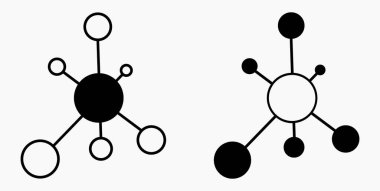 New vector concept network icon. Connecting people. Network configuration.Transfer of information. Vector icon.