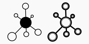 Vector concept network icon. Social network. Molecule. Data transfer. Remote access. 