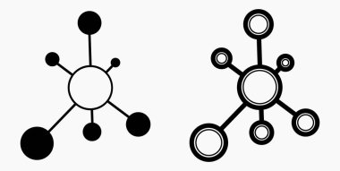 New vector concept network icon. Connecting people. Network configuration.Transfer of information. Vector icon.