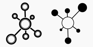 New vector concept network icon. Connecting people. Network configuration.Transfer of information. Vector icon.