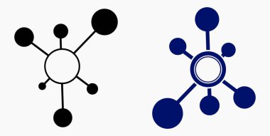 Vector concept network icon. Social network. Molecule. Data transfer. Remote access. 