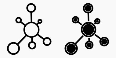 Vector concept network icon. Social network. Molecule. Data transfer. Remote access. 