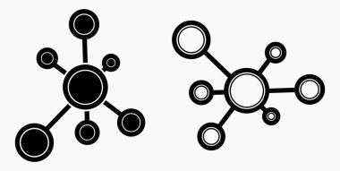 Yeni vektör konsepti ağ simgesi. İnsanları birbirine bağlamak. Ağ yapılandırması. Bilgi aktarımı. Vektör simgesi.