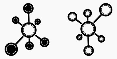Vector concept network icon. Social network. Molecule. Data transfer. Remote access. 