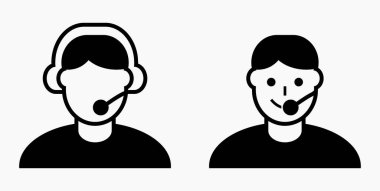 Danışman asistanıyım. Danışman. Danışman. Danışman. Danışman. Danışman. - Asistanım. Operatör. Vektör simgesi.