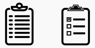 Dolandırıcılık listesi, çizelge, kayıt. Katalog ya da kaydırma, bil, takvim, ajanda, isimlendirme, boncuk, tokat. Vektör simgesi.