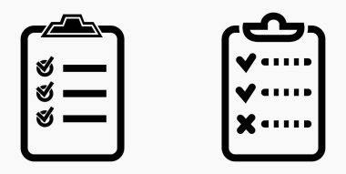 Simge listesi, liste, çizelge, kayıt. Katalog ya da kaydırma etiketi. Bil ya da takvim. Duruşma. Nomenklature, boncuklar, şaplaklar. Vektör simgesi.