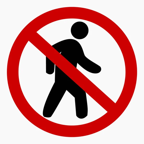 Icon Walk Movement Prohibition Pedestrian Stand Cross Run Walk Carefully — Archivo Imágenes Vectoriales