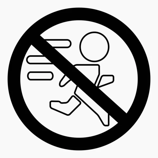 Icon Walk Movement Prohibition Pedestrian Stand Cross Run Walk Carefully — Vetor de Stock