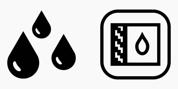 Blood Drop Icon Isoliert Minimale Flache Lineare Ikone Für Anwendung — Stockvektor