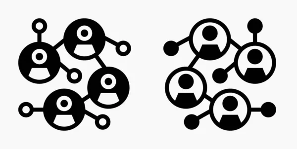 Social Network Icon Community People Association People Commonwealth Communication People — ストックベクタ