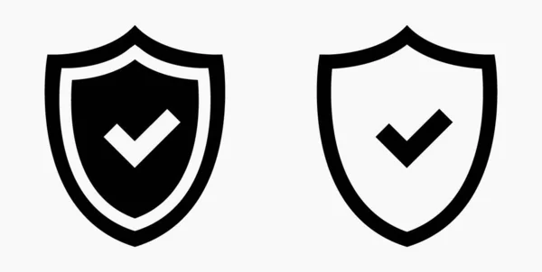 Schutzsymbol Mit Garantie Schutz Service Schild Mit Einem Zeichen Vektorsymbol — Stockvektor