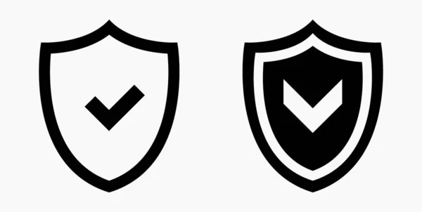 Schutzsymbol Mit Garantie Schutz Service Schild Mit Einem Zeichen Vektorsymbol — Stockvektor