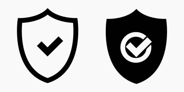 Protection Icon Warranty Protection Service Shield Sign Vector Icon — Stockvector