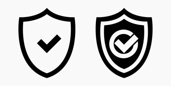 Protection Icon Warranty Protection Service Shield Sign Vector Icon — Stockvector