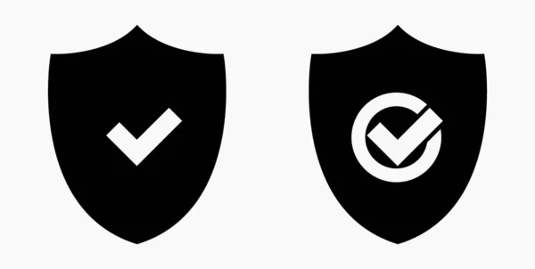 Protection Icon Warranty Protection Service Shield Sign Vector Icon — Archivo Imágenes Vectoriales