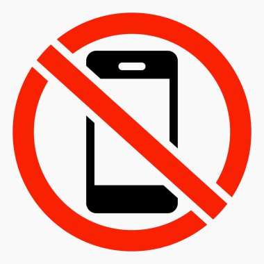 Telefonu kullanmayın. Sohbet yasağı. Sessizlik! Hücresel bağlantı yok. Web siteleri ve mobil minimal düz tasarım için ticari satır vektör simgesi.