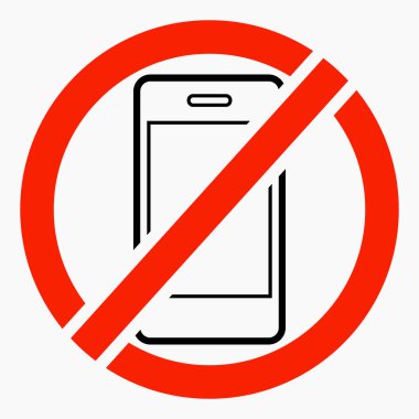 Telefonu kullanmayın. Sohbet yasağı. Sessizlik! Hücresel bağlantı yok. Web siteleri ve mobil minimal düz tasarım için ticari satır vektör simgesi.