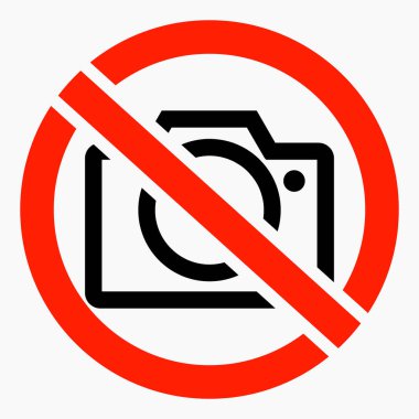 Kamerayı kullanma. Fotoğraf yasağı. Fotoğraf çekemezsin. Fotoğraf yok. Web siteleri ve mobil minimal düz tasarım için ticari satır vektör simgesi.