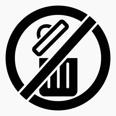 Alışveriş arabası, uygulama ve bilgi grafiği için en az düz çizgisel simgeyi izole etti. Yere çöp atma. Çöp yasağı. Temiz kal. Çöp yok. Vazo kullanma..