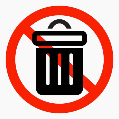 Alışveriş arabası, uygulama ve bilgi grafiği için en az düz çizgisel simgeyi izole etti. Yere çöp atma. Çöp yasağı. Temiz kal. Çöp yok. Vazo kullanma..