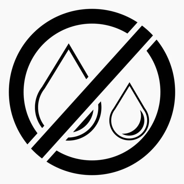 Leaks Icon Drops Rain Lack Water Leakage Protection Vector Icon — Vetor de Stock