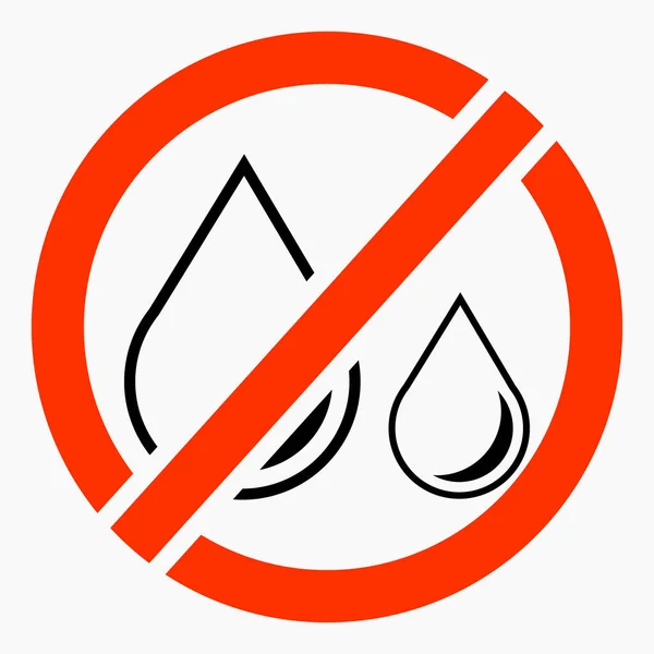 Leaks Icon Drops Rain Lack Water Leakage Protection Vector Icon — Vector de stock