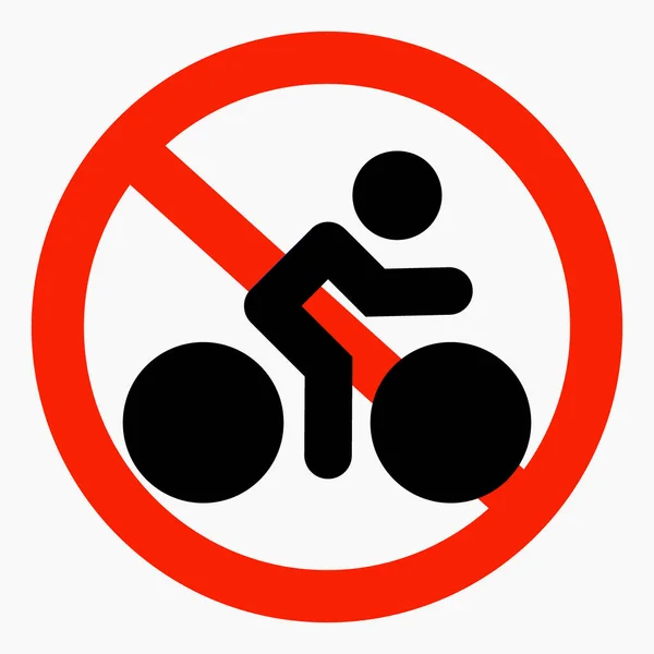 Bike Prohibition Movement Bike Stop Cyclist Bicycles Available Vector Icon — Stock Vector