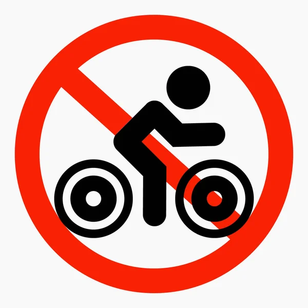 Bike Prohibition Movement Bike Stop Cyclist Bicycles Available Vector Icon — Stock Vector