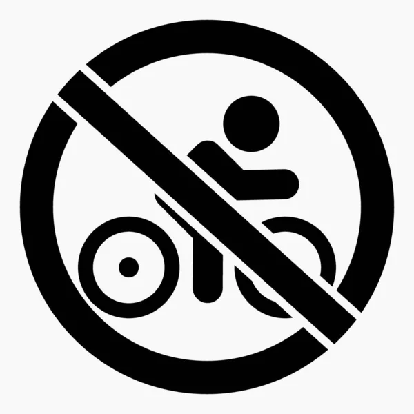 Bike Prohibition Movement Bike Stop Cyclist Bicycles Available Vector Icon — Stock vektor