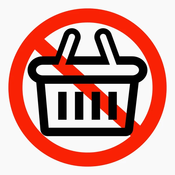 Trade Prohibition Icon Stop Trade Trade Commercial Line Vector Icon — Vector de stock