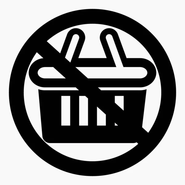 Trade Prohibition Icon Stop Trade Trade Commercial Line Vector Icon — Stockový vektor