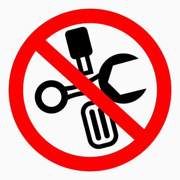 Gear Icon Crossed Out Circle Repair Ban Repair Mechanisms Shopping — Stockvektor