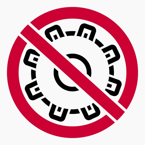 Gear Icon Crossed Out Circle Repair Ban Repair Mechanisms Shopping — ストックベクタ