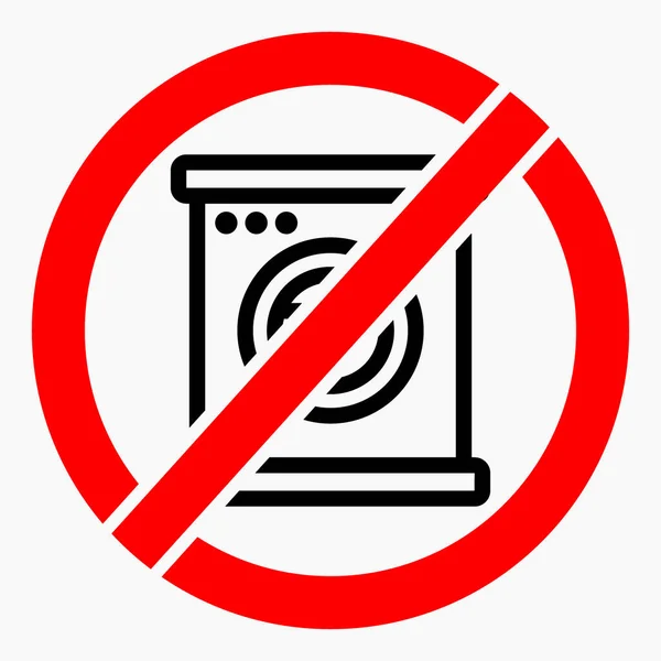 Automatic Wash Stop Icon Machine Wash Prohibited Washing Machine Cannot — стоковый вектор