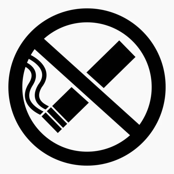 Smoking Icon Smoking Ban Smoke Indoors Danger Cigarettes Vector Icon — стоковый вектор