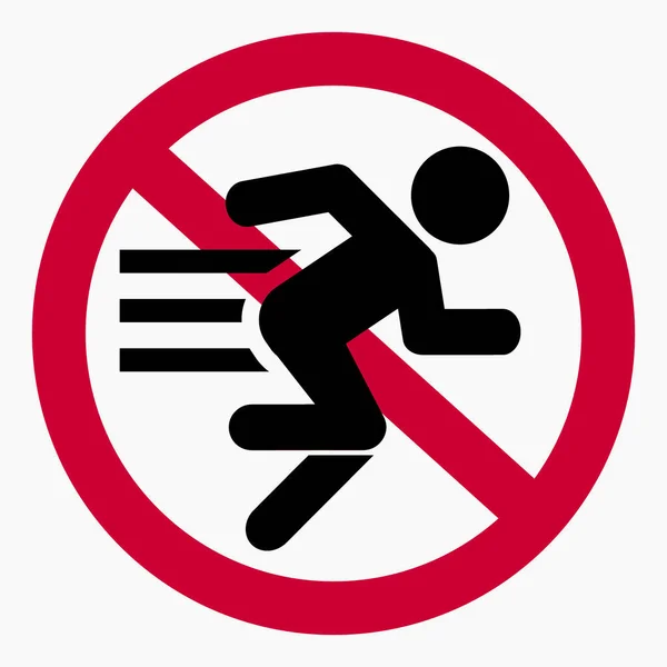 Icon Walk Movement Prohibition Pedestrian Stand Cross Run Walk Carefully — Vettoriale Stock
