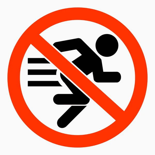 Icon Walk Movement Prohibition Pedestrian Stand Cross Run Walk Carefully — Image vectorielle