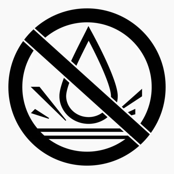 Drop Water Protection Icon Spray Warnings Water Sign Rain Vector — Stockvector