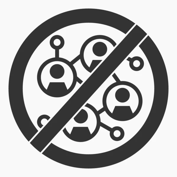 Social Media Ban Computer Network Network Communication Restrictions Prohibition Freedom — Stockový vektor