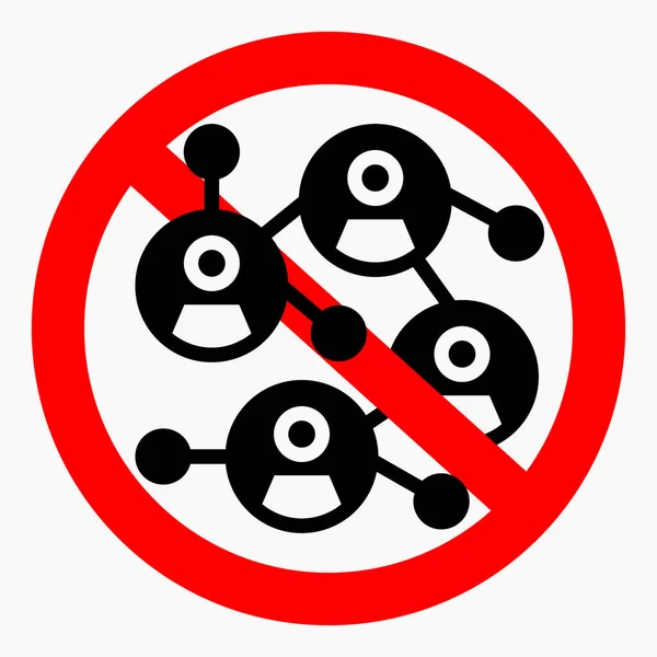 Social Media Ban Computer Network Network Communication Restrictions Prohibition Freedom — ストックベクタ