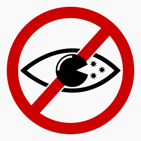Night Vision Night Video Ban Use Night Vision Vector Icon — Archivo Imágenes Vectoriales