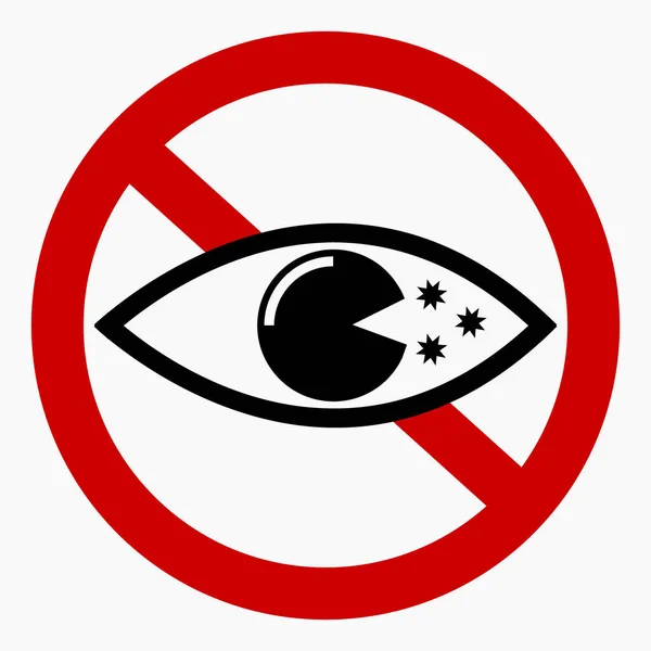 Night Vision Night Video Ban Use Night Vision Vector Icon — Stockvector