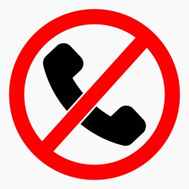 Do not call No phone. Don't use the phone. Call ban. Vector icon.