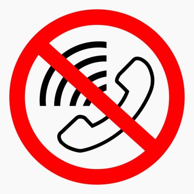 Do not call No phone. Don't use the phone. Call ban. Vector icon.